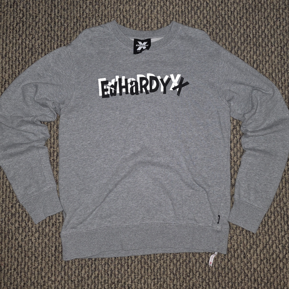 Ed Hardy X Offwhite Gray Men's Sweater